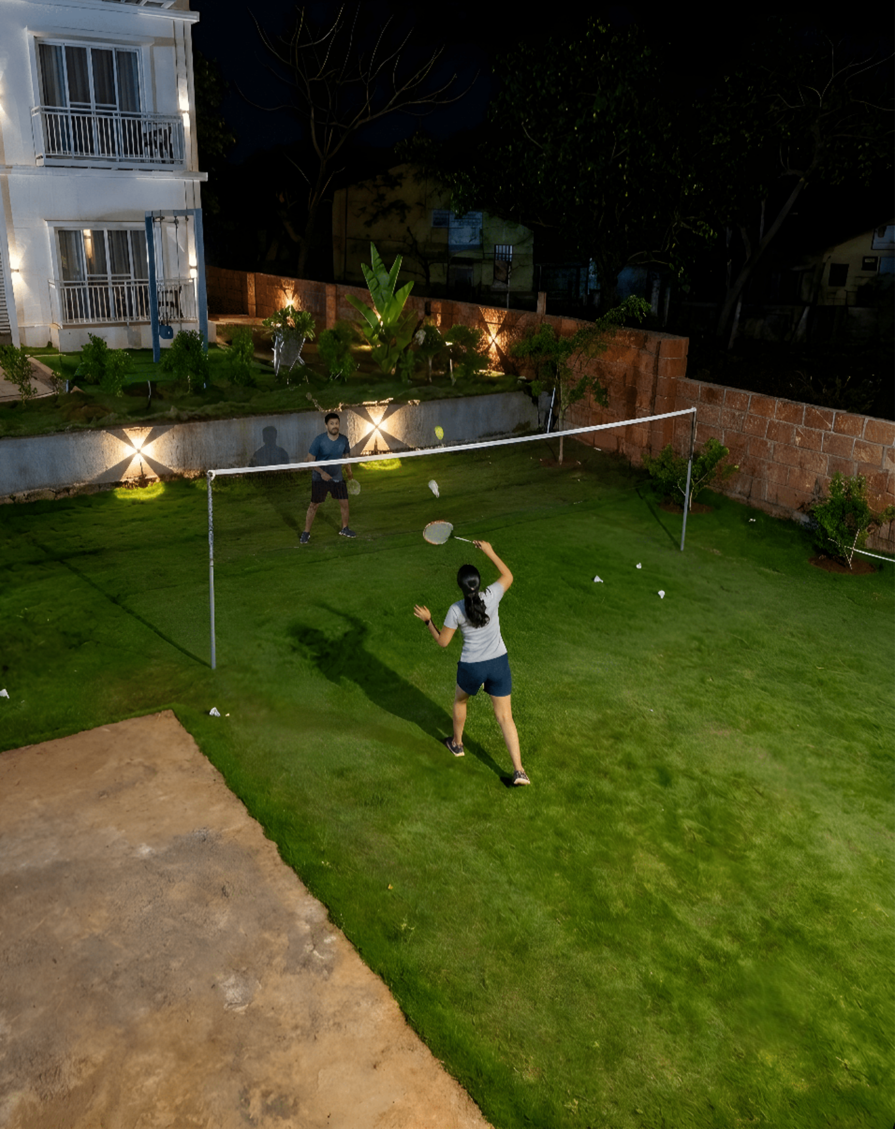 Badminton Court on Grass